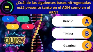 🧬ADN y ARN ¿Cuánto sabes Repasa conmigo Examenquizpreguntas y respuestas 💡Examen UNAM [upl. by Schober]