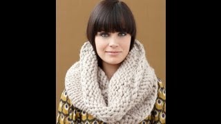 KNITTING TUTORIAL  THICK COWL [upl. by Adniuqal95]