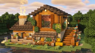 Minecraft Large Spruce Starter House Tutorial [upl. by Ahsikar]