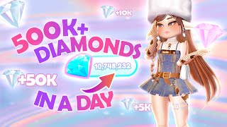 HOW I Get 500K Diamonds IN ONE DAY In Royale 🏰 High [upl. by Ulphiah701]