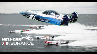 St Pete Powerboat Grand Prix  Super Stock  Race  XINSURANCE Helicopter [upl. by Eednak118]