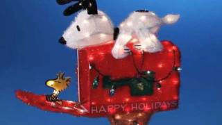 Snoopy Mailbox Peanuts Christmas Decoration [upl. by Aicenev185]