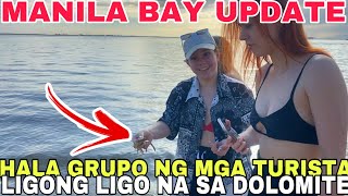 MANILA BAY UPDATEHALA GRUPO NG MGA TURISTA LIGONG LIGO NA SA DOLOMITE BEACH Miz July [upl. by Benedick929]