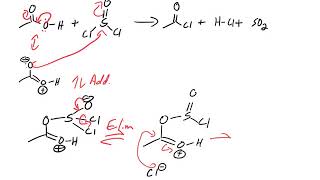 Carboxylic Acid converting into Acid Chloride with SOCl2 thionyl chloride [upl. by Argile]