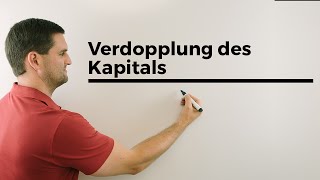 Verdopplung des Kapitals mit Faustformel 70p Herleitung Finanzmathe easy [upl. by Ramin]