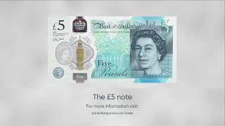 How to check £5 banknotes – key security features [upl. by Anawaj]