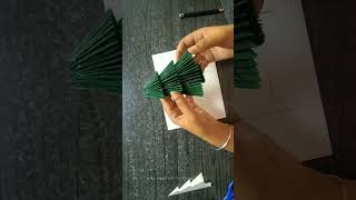 DIY 3D Christmas Tree From Paper diypapercraftchristmastreemerrychristmasytshortsshortsfeed [upl. by Lever]