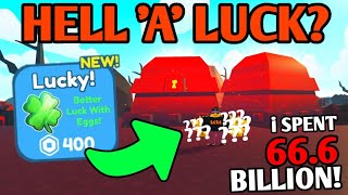 is LUCKY pass WORTH it i SPENT 666 BILLION in HELL Pet Simulator X [upl. by Bethesde]