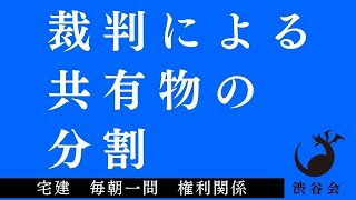 「裁判による共有物の分割」宅建 毎朝一問《権利関係》《494》 [upl. by Arva]