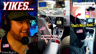 American Reacts to quotWhen Americans Drive in Europequot PART 2 [upl. by Zanahs600]