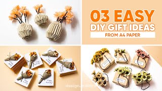 03 Easy DIY Handmade Gifts Ideas from A4 PAPER  AMY DIY CRAFT [upl. by Wiencke]