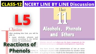 L5 Reactions of Phenols  Class 12 NCERT Chemistry Chapter 11 Alcohols Phenols and Ethers Hindi [upl. by Ahsaela]