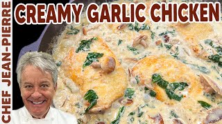 Creamy Garlic Chicken  Chef JeanPierre [upl. by Oelc]