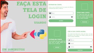 TELA DE LOGIN PELO PYTHON  FLET  MELHOR QUE O FIGMA [upl. by Akfir]