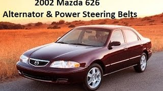 2002 Mazda 626  Millenia Alternator Belt amp Power Steering Belt Replacement [upl. by Agiaf]