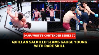 DWCS 70 Highlights Quillan Salkilld delivers a brutal kick that hits Gauge Young in the face [upl. by Grady]