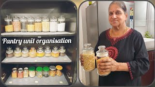 Pantry Unit Organization with Glass Bottle  Tips for a stylish and organized pantry unit [upl. by Ida]