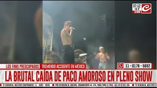 Paco Amoroso se cae en pleno show y preocupa a todos sus fans [upl. by Bred]