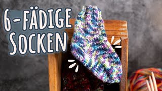 6fädige Socken stricken für Babys  mit mysocks Pixel von myboshi [upl. by Drahser]