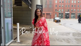 Life in Chicago  Unedited and Raw Holiday Version teluguvlogs [upl. by Atiekal]