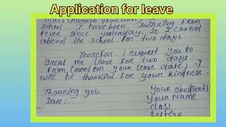 Application for leave of absence application leave for illness likeandsubscribe [upl. by Norty448]