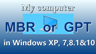 How to find out the partition scheme on a PC  GPT or MBRWindows XP 7 81 and 10 In Rufus [upl. by Aitetel]