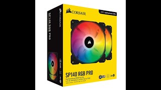 CORSAIR SP140 RGB PRO  Instalação [upl. by Galligan]