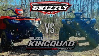 Grizzly 700 vs KingQuad 750 2023 Full Shootout [upl. by Laohcin]