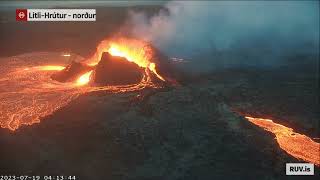 Iceland Volcano Breaks Apart  July 19 2023 [upl. by Fancie]