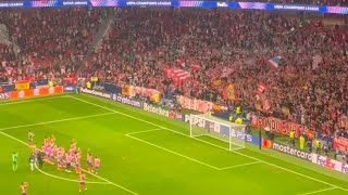 Euphoria Atletico Madrid Fans at Estadio Metropolitano  Atletico Madrid vs RB Leipzig 21  UCL [upl. by Teloiv]