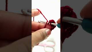 Lets make DOUBLE CROCHET with me crochetworld crochet embroidery crochetersoftheworld [upl. by Aibar]