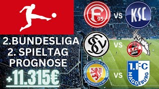 2 BUNDESLIGA PROGNOSE 2Spieltag Bundesliga Tipps  Sportwetten Tipps Alle Spiele [upl. by Labannah]