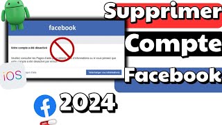 COMMENT supprimer définitivement un compte FACEBOOK 2024 [upl. by Adnama]