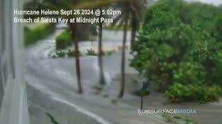 Hurricane Helene breaches Siesta Key at Midnight Pass [upl. by Wina]