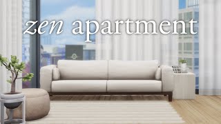 zen apartment  the sims 4  1310 21 chic street  speedbuild [upl. by Albemarle]