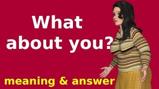 What about you meaning in Hindi  Learn English speaking  How to answer English questions [upl. by Aihsetel]