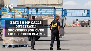 UK committee head calls out Israeli spokesperson over aid blocking claims [upl. by Ynattyrb958]