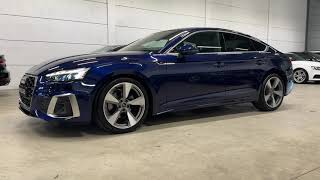 Audi A5 Sportback 35 TFSI STronic SLine RS Seats 2021 Navarra Blue [upl. by Yeung]