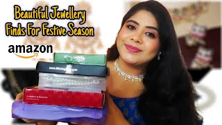 Affordable Jewellery Finds From Amazon  Amazon Jewellery Sets Haul Non Sponsered Review [upl. by Odnalo]