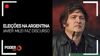 Assista ao vivo ao discurso de Javier Milei presidente eleito da Argentina [upl. by Aluin]