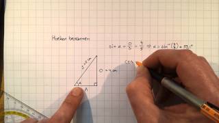 Wiskunde 4C hoeken berekenen [upl. by Eudoxia]
