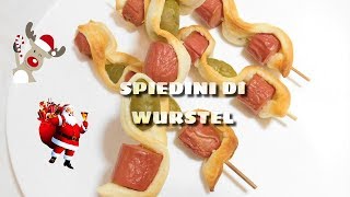 SPIEDINI DI SFOGLIA CON WÜRSTEL E OLIVE✰ IDEA ANTIPASTO [upl. by Attenwad]