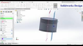 Piston in Solidworks 2018 [upl. by Sonitnatsnoc991]