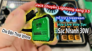 Jack chuyển Livestream Apple Lightning sang 35 mm có sạc cho Iphone 14 iphone 12 iphone 13 [upl. by Celio244]