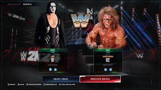 WWE 2K24 sting vs warrior [upl. by Aticilef]