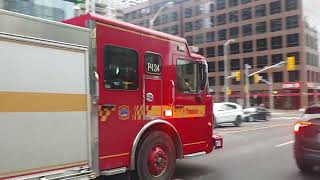 Toronto Fire Services Pumper 134 Responding [upl. by Yelnoc767]