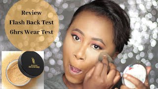 New Black Radiance Loose Setting Powder  Review  Flash Black Test  6hrs Wear Test [upl. by Sair733]