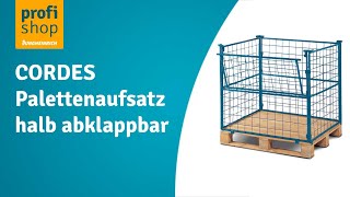 CORDES Palettenaufsatz halb abklappbar für EuroPalette lackiert [upl. by Ayanal]