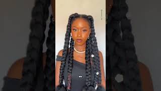 6 big Braids using Brazilian wool… WOW brazillianwool braids [upl. by Christye]