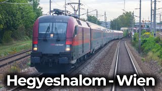 ÖBB Railjet Xpress  RJX 68  4K Führerstandsmitfahrt Hegyeshalom  Wien  Ostbahn – Raaber Ostbahn [upl. by Ainad809]